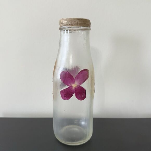 Handmade Dried Flowers Bottle Vase Home Decor Accent - Picture 3 of 5